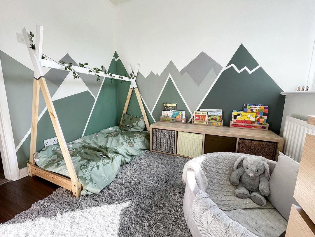 Green & grey bedrooms