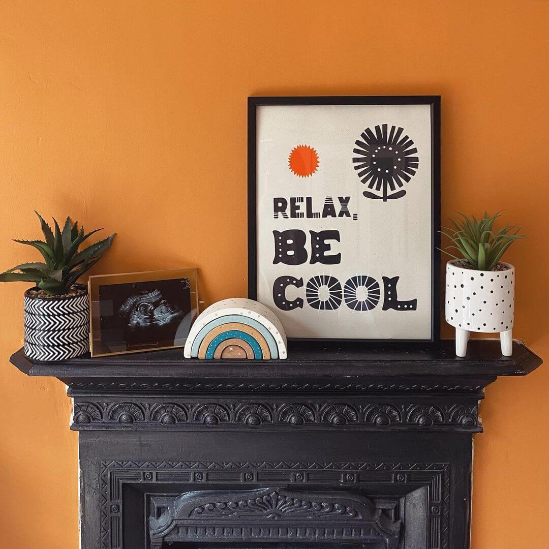 Orange living room paint ideas