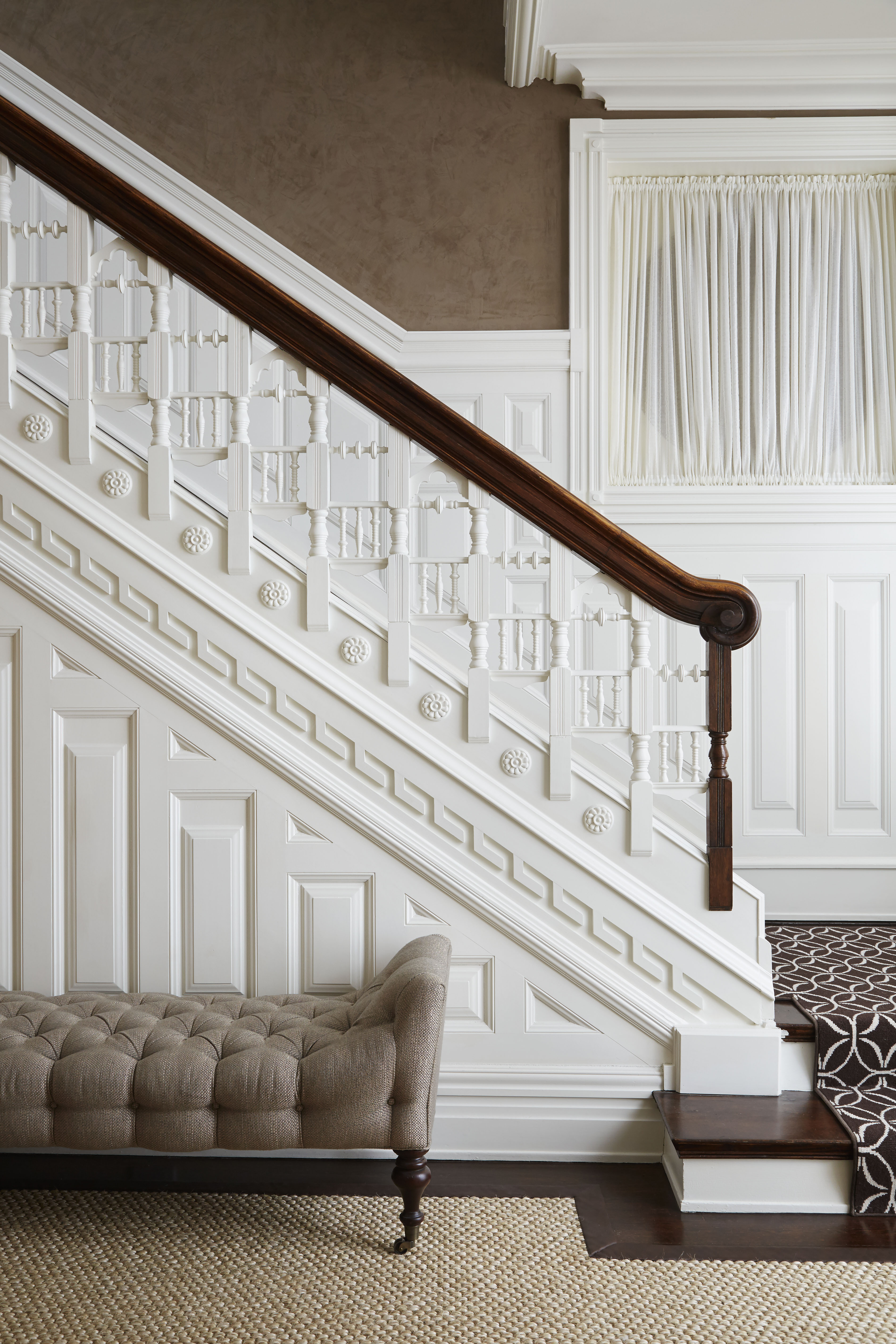 Classic white staircases 