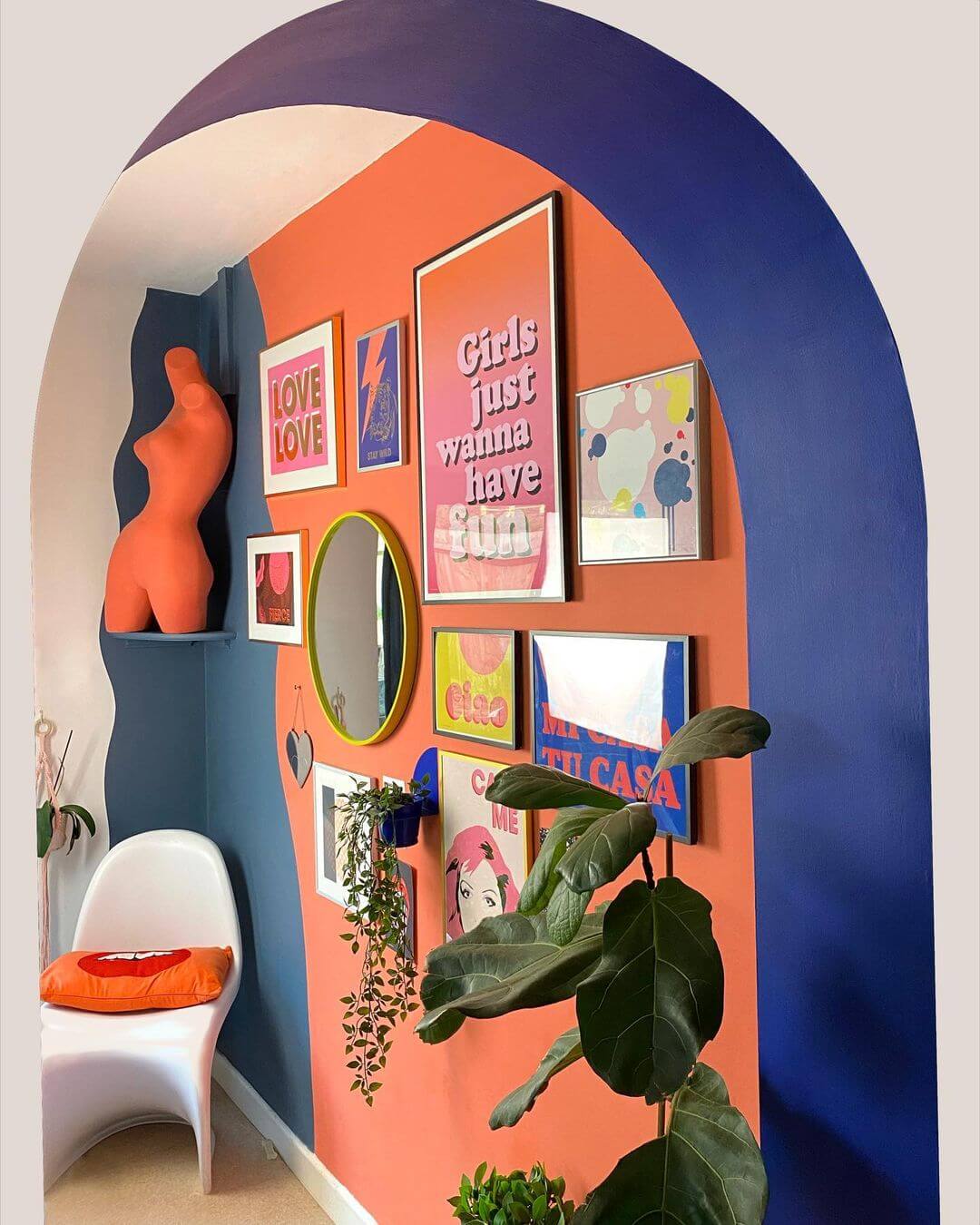 Orange Feature Wall Ideas