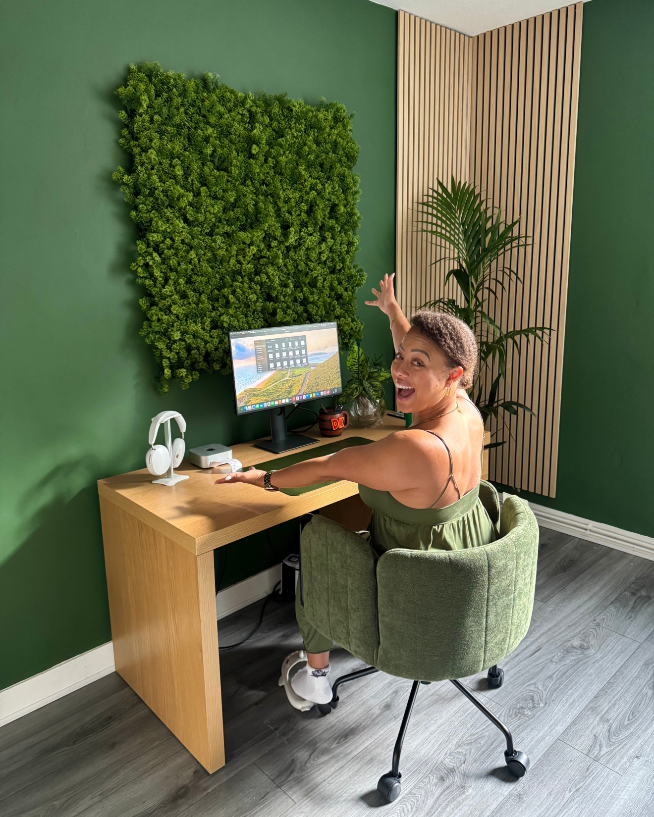 “I wanted to make the room feel like I was in a tropical paradise like I was on the island!” 