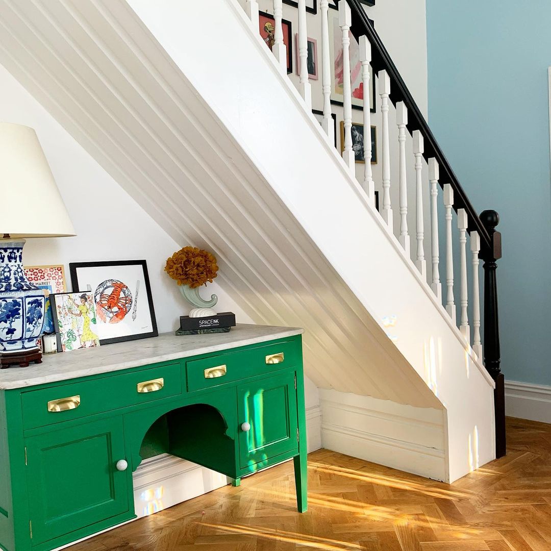 Colour pops under stairs